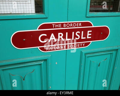 La frontière de la société ferroviaire, Carlisle, Cumbria, England, UK Banque D'Images