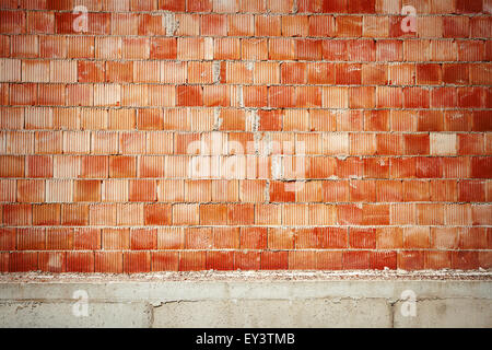 Nouveau mur de blocs rouge Banque D'Images