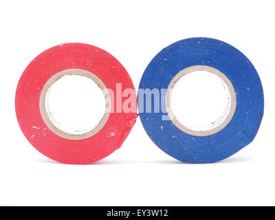 Ruban adhésif sur un fond blanc Banque D'Images