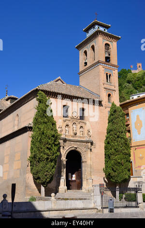 Eglise de Saint Anna (Iglesia de San Gil y Santa Ana) à Grenade, Andalousie, Espagne Banque D'Images