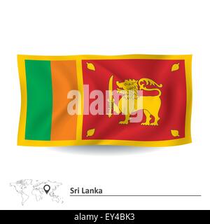 Pavillon du Sri Lanka - vector illustration Illustration de Vecteur