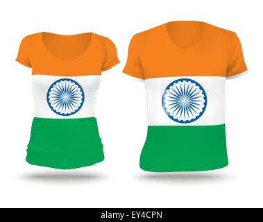 La conception de l'Inde drapeau shirt - vector illustration Illustration de Vecteur