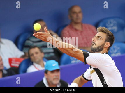 Umag, Croatie. 21 juillet, 2015. Marcel Granollers (Espagne) au cours de la match de simple Coricida v Granollers 26e ATP Konzum Croatie Umag Open tournoi au Stadion Stella Maris, le 21 juillet 2015 à Umag. Credit : Andrea Spinelli/Alamy Live News Banque D'Images