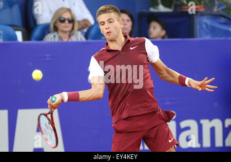 Umag, Croatie. 21 juillet, 2015. (Croatie) Borna Coric durant la match de simple Coricida v Granollers 26e ATP Konzum Croatie Umag Open tournoi au Stadion Stella Maris, le 21 juillet 2015 à Umag. Credit : Andrea Spinelli/Alamy Live News Banque D'Images