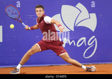 Umag, Croatie. 21 juillet, 2015. (Croatie) Borna Coric durant la match de simple Coricida v Granollers 26e ATP Konzum Croatie Umag Open tournoi au Stadion Stella Maris, le 21 juillet 2015 à Umag. Credit : Andrea Spinelli/Alamy Live News Banque D'Images