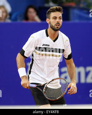 Umag, Croatie. 21 juillet, 2015. Marcel Granollers (Espagne) au cours de la match de simple Coricida v Granollers 26e ATP Konzum Croatie Umag Open tournoi au Stadion Stella Maris, le 21 juillet 2015 à Umag. Credit : Andrea Spinelli/Alamy Live News Banque D'Images