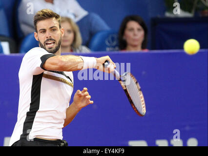 Umag, Croatie. 21 juillet, 2015. Marcel Granollers (Espagne) au cours de la match de simple Coricida v Granollers 26e ATP Konzum Croatie Umag Open tournoi au Stadion Stella Maris, le 21 juillet 2015 à Umag. Credit : Andrea Spinelli/Alamy Live News Banque D'Images