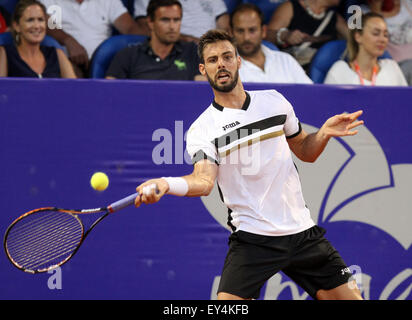 Umag, Croatie. 21 juillet, 2015. Marcel Granollers (Espagne) au cours de la match de simple Coricida v Granollers 26e ATP Konzum Croatie Umag Open tournoi au Stadion Stella Maris, le 21 juillet 2015 à Umag. Credit : Andrea Spinelli/Alamy Live News Banque D'Images