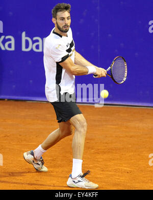 Umag, Croatie. 21 juillet, 2015. Marcel Granollers (Espagne) au cours de la match de simple Coricida v Granollers 26e ATP Konzum Croatie Umag Open tournoi au Stadion Stella Maris, le 21 juillet 2015 à Umag. Credit : Andrea Spinelli/Alamy Live News Banque D'Images