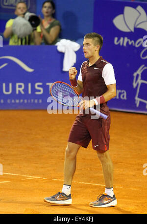 Umag, Croatie. 21 juillet, 2015. (Croatie) Borna Coric durant la match de simple Coricida v Granollers 26e ATP Konzum Croatie Umag Open tournoi au Stadion Stella Maris, le 21 juillet 2015 à Umag. Credit : Andrea Spinelli/Alamy Live News Banque D'Images