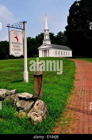 Sudbury, Massachusetts : Le charmant 1940 Martha Mary chapelle construite dans un style colonial sous les auspices de John D. Rockefeller Banque D'Images