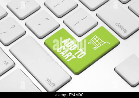 Panier touche du clavier de l'ordinateur Banque D'Images