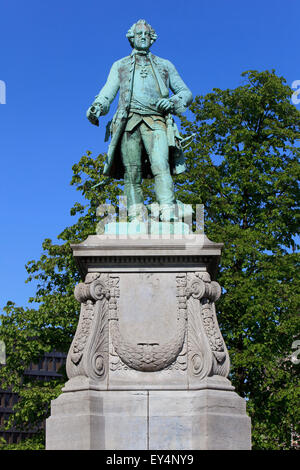 Statue du Prince Charles Alexandre de Lorraine, gouverneur général des Pays-Bas autrichiens à Bruxelles, Belgique Banque D'Images