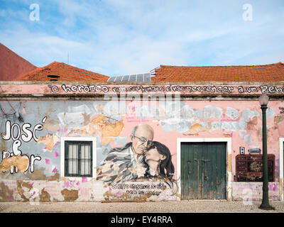 José Saramago le graffiti Banque D'Images