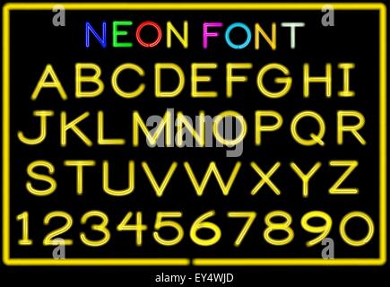 Lettres de néon Illustration de Vecteur