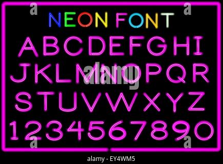 Lettres de néon Illustration de Vecteur