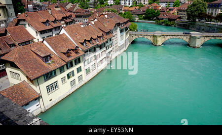 Vieille ville et sur la rivière Bridge à Berne, Suisse Banque D'Images