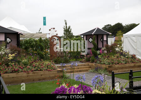 Knutsford, Royaume-Uni. 22 juillet, 2015. RHS Flower Show Tatton Park se met en route quand elle s'ouvre aux membres de l'ERS. Credit : Keith Larby/Alamy Live News Banque D'Images