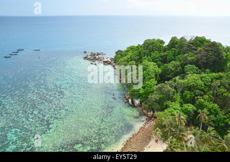 High angle de plage dans l'île de Lengkuas Banque D'Images