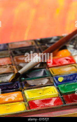 Palette aquarelle Banque D'Images