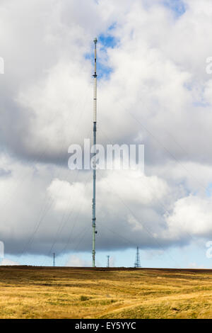 Émetteur de télévision Winter Hill mât, Bolton, Lancashire. Banque D'Images