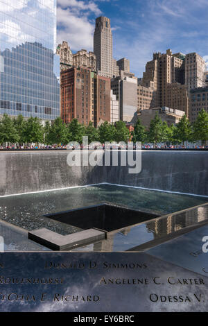 Ground Zero - Les neuf onze Memorial Banque D'Images