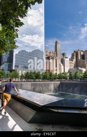 Ground Zero - Les neuf onze Memorial Banque D'Images