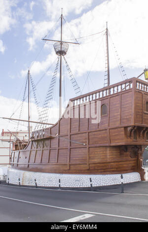 Une réplique de Santa Maria est l'accueil du Musée Maritime Musée de La Palma à Santa Cruz de La Palma. Banque D'Images