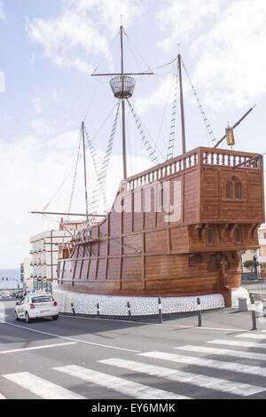 Une réplique de Santa Maria est l'accueil du Musée Maritime Musée de La Palma à Santa Cruz de La Palma. Banque D'Images