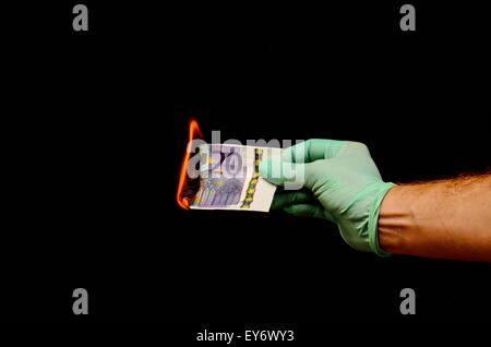 Billet de l'argent Euro européenne Banque D'Images