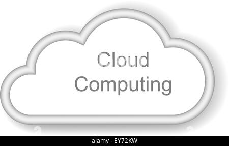 Cloud computing concept sur fond blanc Illustration de Vecteur