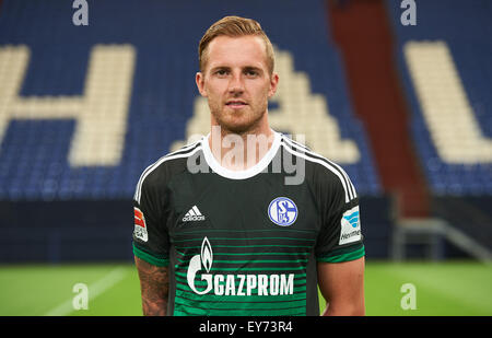 Bundesliga football allemand 2015/16 - Photocall de FC Schalke 04 le 17 juillet 2015 à Gelsenkirchen, Allemagne : gardien Ralf Faehrmann. Banque D'Images