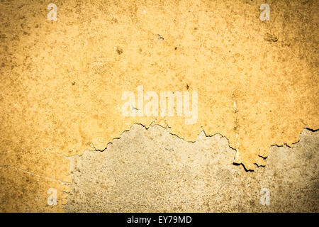 Mur de ciment peint peeling Banque D'Images