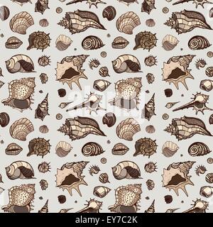 Modèle logique de coquillages. Illustration de Vecteur