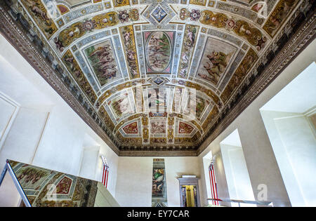 L'Italie, Ferrara, à l'intérieur du château Estense Banque D'Images