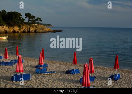 Pefkari beach près de Limenaria, Thassos Island Grèce Banque D'Images