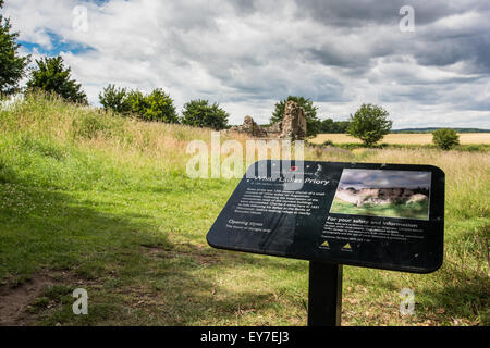 Dames Blanches prieuré ruines du couvent du 12ème siècle shropshire juillet 2015 Banque D'Images