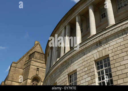 Un gros plan détail de l'extérieur de Manchester Central Library dans le centre-ville de Manchester UK Banque D'Images