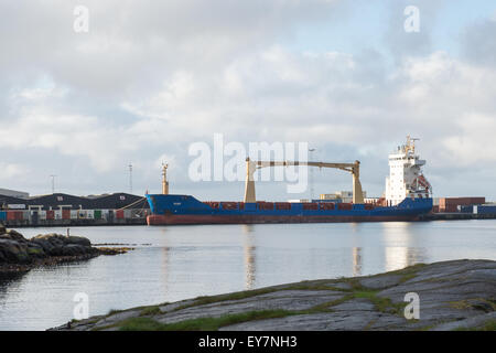 Ruby cargo dans le port de Torshavn sur les îles Féroé Banque D'Images