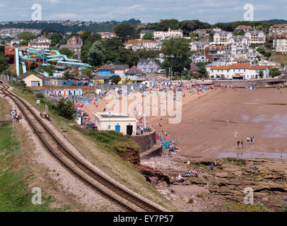 Plage de Goodrington Sands, Paignton, Devon, UK Banque D'Images