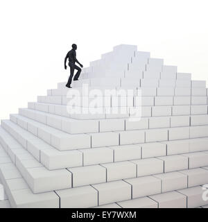 Une pyramide d'escalade homme abstrait Banque D'Images