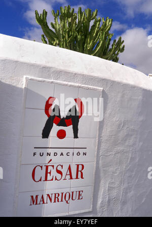 Fundacion Cesar Manrique entrée chambre à Lanzarote Iles Canaries Espagne Banque D'Images
