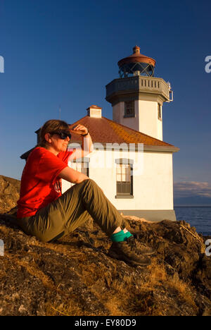 Phare de four à chaux, four à chaux Pt State Park, Washington Banque D'Images