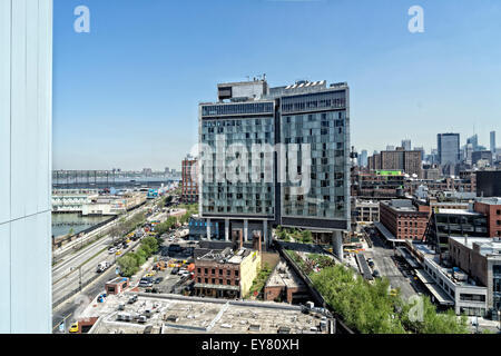 En direction nord depuis le quartier de Meatpacking District, Manhattan, New York. Banque D'Images