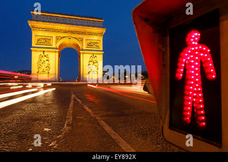 L'Arc de Triomphe de l'étoile. Paris. La France. L'Europe Banque D'Images