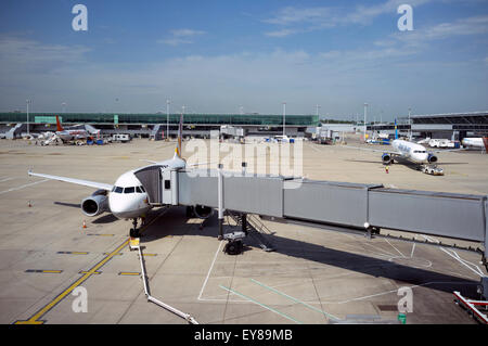 L'aéroport de Stansted, Essex, Royaume-Uni. Banque D'Images