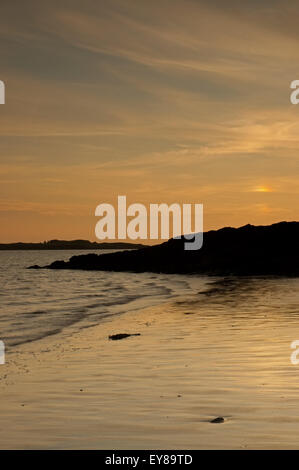 Coucher de soleil sur les îles de flotte de Carrick Banque D'Images