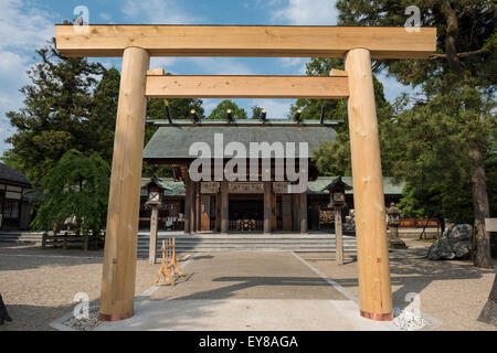 Torii dans Imizu culte, Kojo Park, Takaoka, Japon Banque D'Images