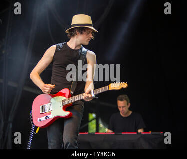 Henri Salvador à l'Cornbury Festival UK 12 juillet 2015 Banque D'Images