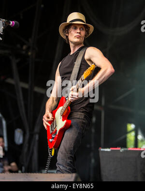 Henri Salvador à l'Cornbury Festival UK 12 juillet 2015 Banque D'Images